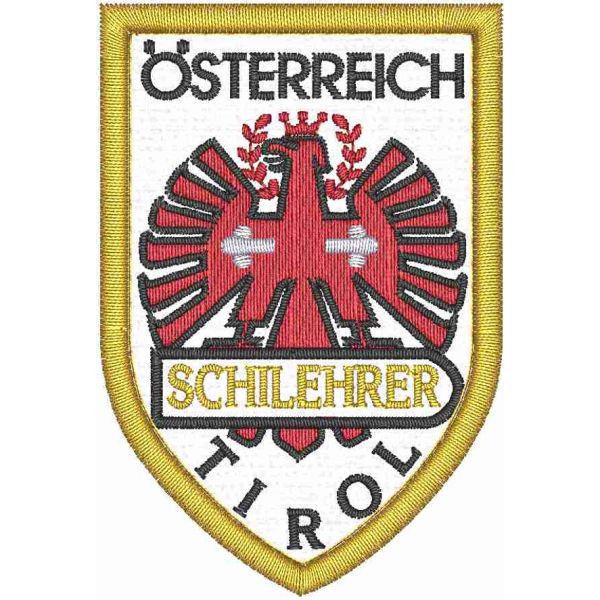 Scudetto ricamato SKILEHRER (ÖSTERREICH TIROL ) cm. 7,5 x 5