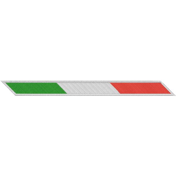 Patch Bandiera italiana OBLIQUA  mm.143 x 13