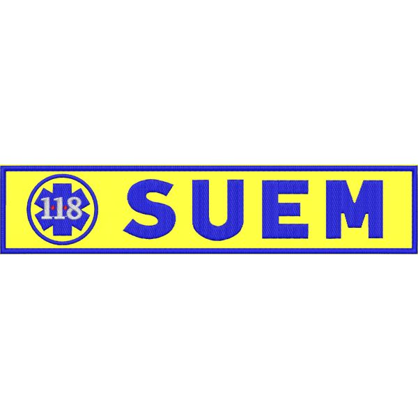 Patch da schiena 118 SUEM misura 24 x 5 cm. su base fluo 