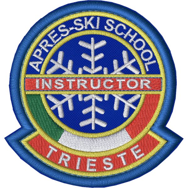 Stemma ricamato  INSTRUCTOR TRIESTE- APRES-SKI-SCHOOL 