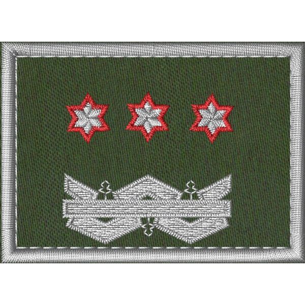 Patch Ricamata Corpo Ecoforestale Nazionale  base verde miltare, 3 stelle bordo rosso