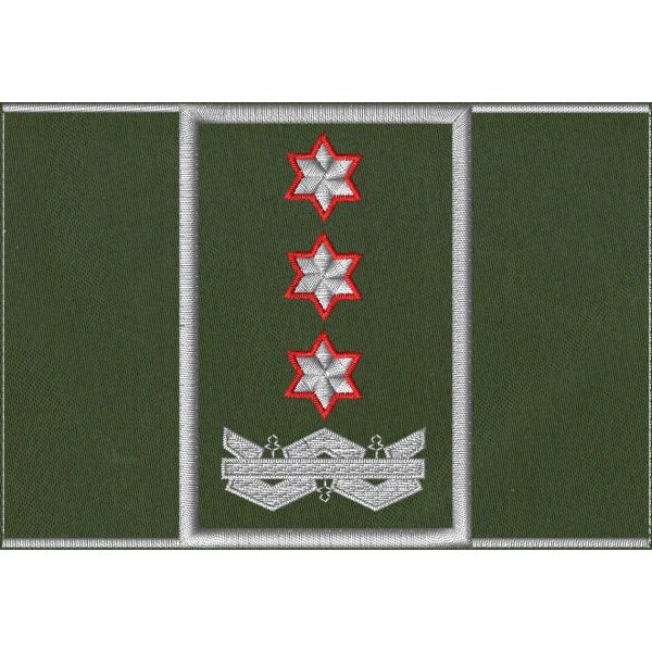 Tubolare ricamato Corpo Ecoforestale Nazionale  base verde miltare, 3 stella argentate bordo rosso  