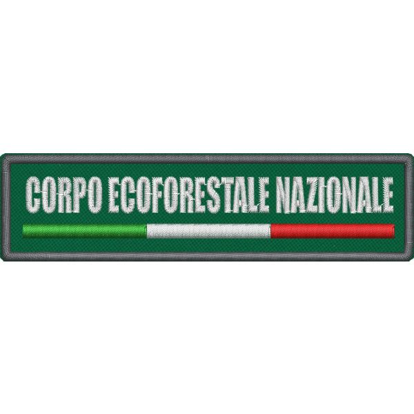 Toppa ricamata su base verde tuta operativa lunghezza cm. 11,5 larghezza cm. 3
