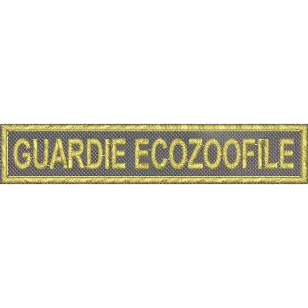 PATCH ricamato ( GUARDIE ECOZOOFILE ) Cm. 10,5 X 2,0 C