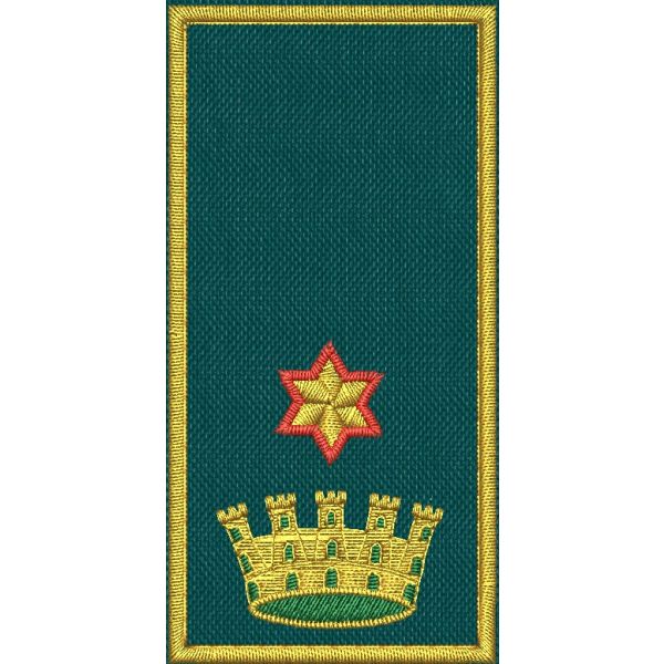 Patch Ricamata C.E.N (Coordinatore regionale maggiore I.S. ) 1 stella bordo rosso su base verde 