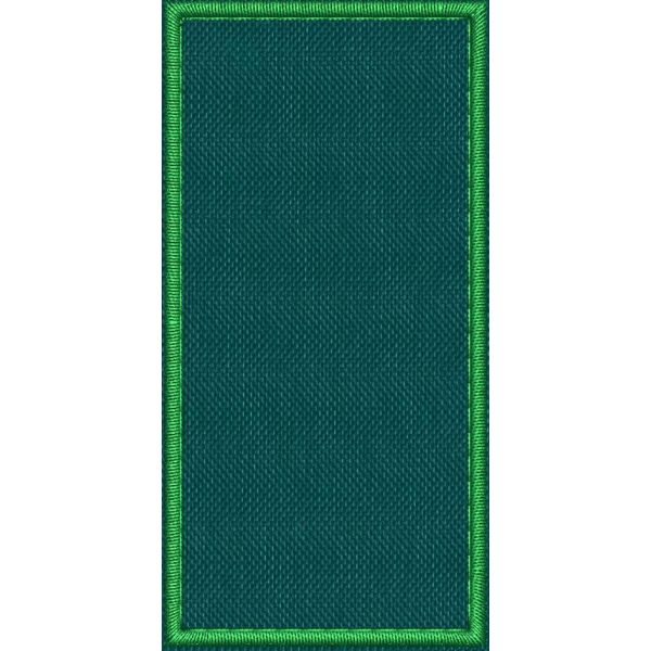 Patch Ricamata RUOLO GRADUATI E GUARDIE EFFETTIVE (senza GALLONE ) base verde ricamo in verde cm. 8 x 4 