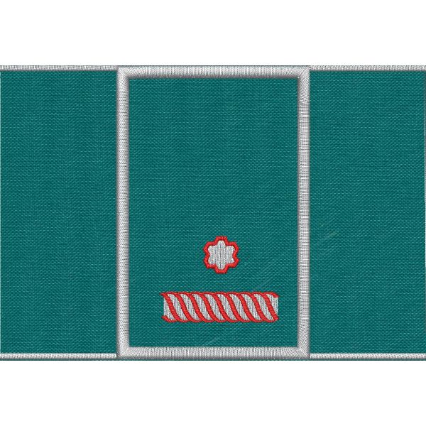 Tubolare ricamato Corpo Ecoforestale Nazionale base verde miltare, 1 stella argentate bordo rosso