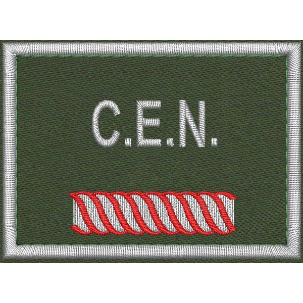 Patch Ricamata grado (Coordinamento sett_Nazionale incarico ruolo  D12 ) base verde  cm. 7 x 4 Cod. 20260736_A