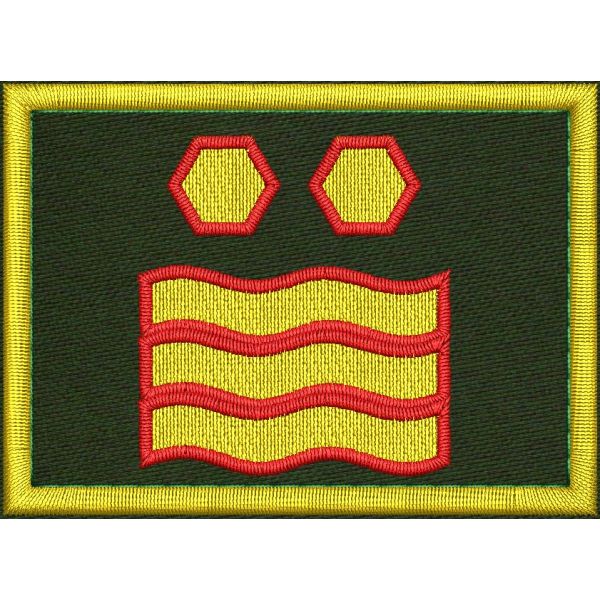 Patch Ricamata grado ( ruolo intercomunale locale  F8 ) base verde  