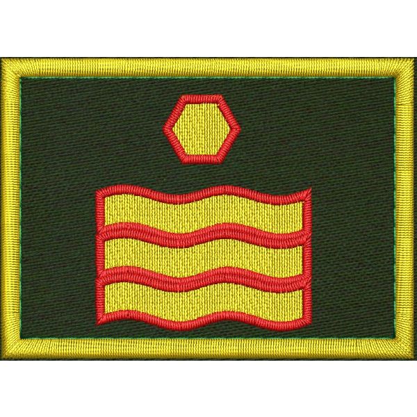 Patch Ricamata grado ( ruolo coordinatore locale  F7 ) base verde 
