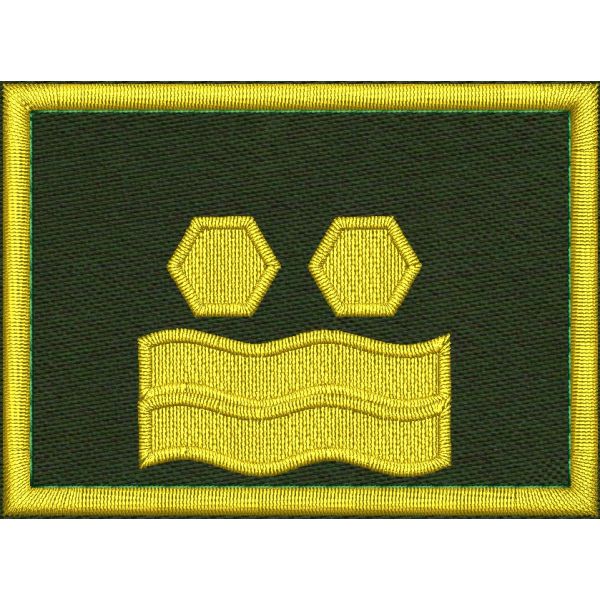 Patch Ricamata grado ( Sostituto coordinatore locale  F5 ) base verde 