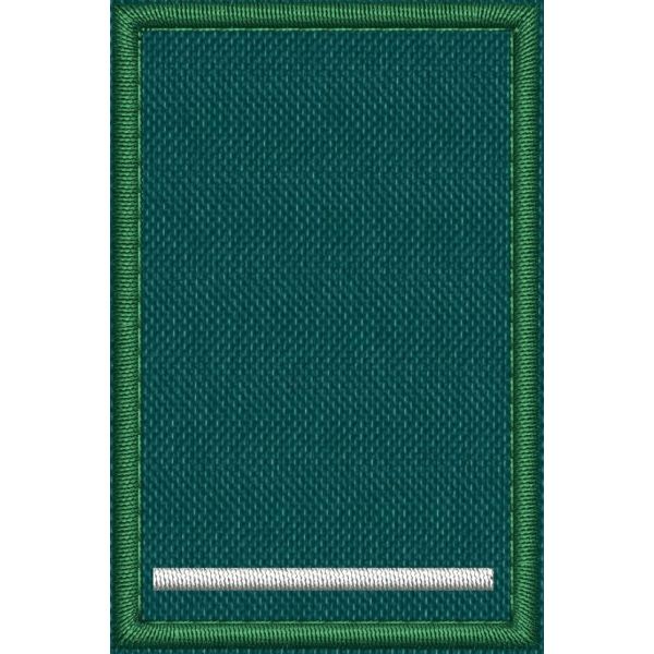 Patch Ricamata grado (allievo coordinatore tirocinante  T F2 ) base verde