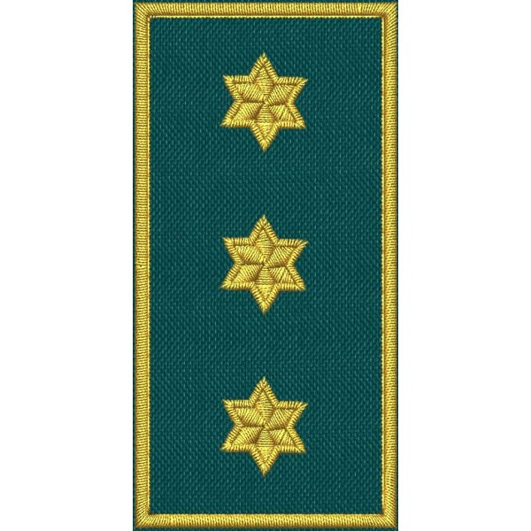 Patch Ricamata C.E.N (Graduatoria CAPITANO)  3 stelle dorate su base verde