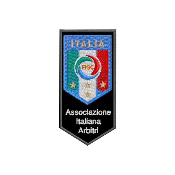 Patch FIGC Italia su fondo nero Cod.461398-2