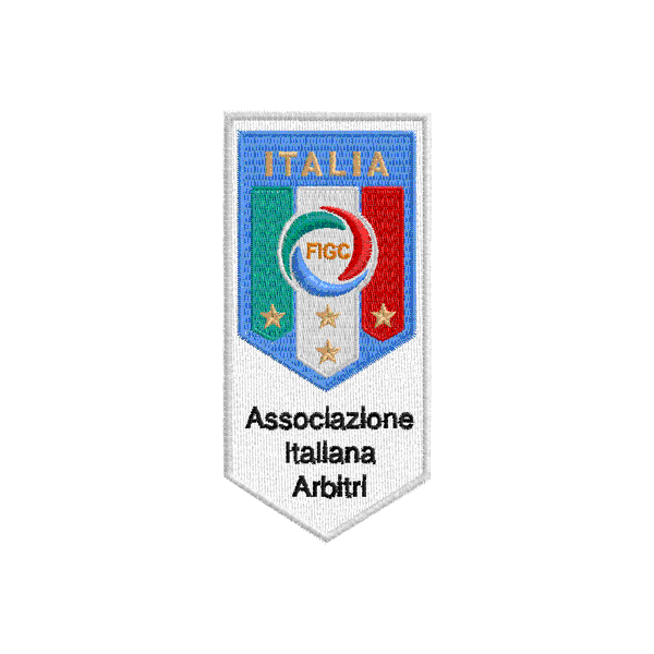 Patch FIGC Italia su fondo Bianco Cod.461398-2