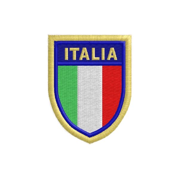 Stemmino ITALIA misura cm. 8 x 5 ,scudetto ricamato cod. 806