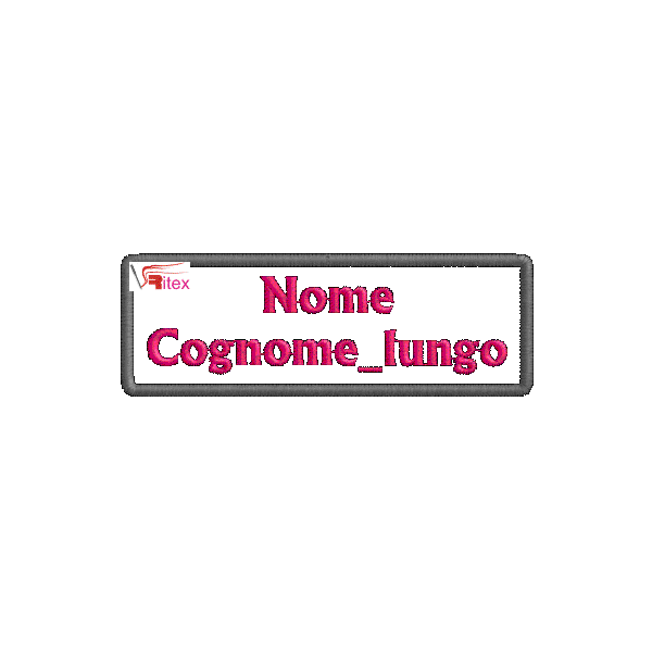 Etichetta ricamata personaliz. nome cognome_lungo 10,1x3,51 _864
