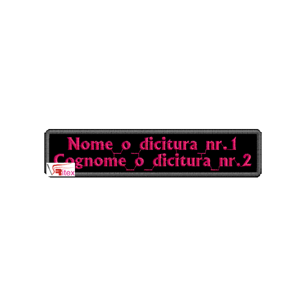 Etichetta lunga personaliz. nome_descrizione 15x3,3 Cm. _955