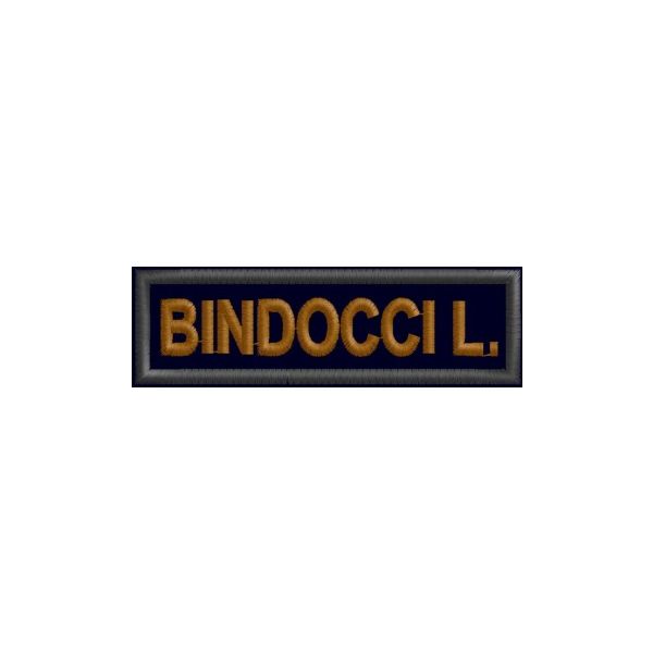 Patch  ESEMPIO Nome di Battaglia Da petto Cod. BINDOCCI