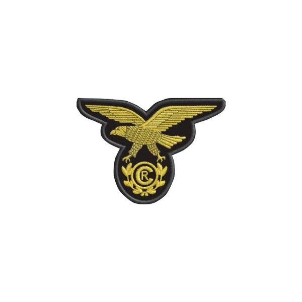Cod_1803 Aquila CR fondo nero-GOLD  per basco mm. 60x80