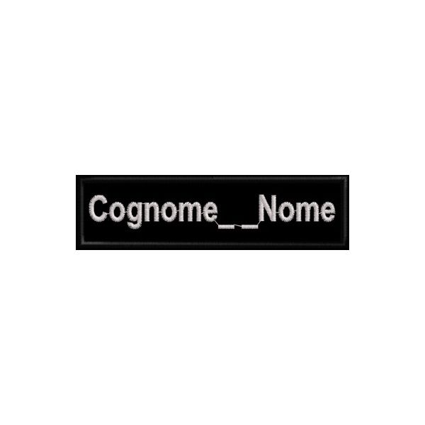 - Etichetta  Ricamata personalizzabile  Cognome  _ _  Nome -