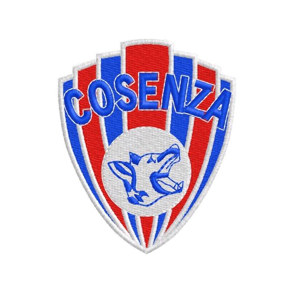 Scudetto ricamato COSENZA  75 mm. in altezza Cod. COS190506