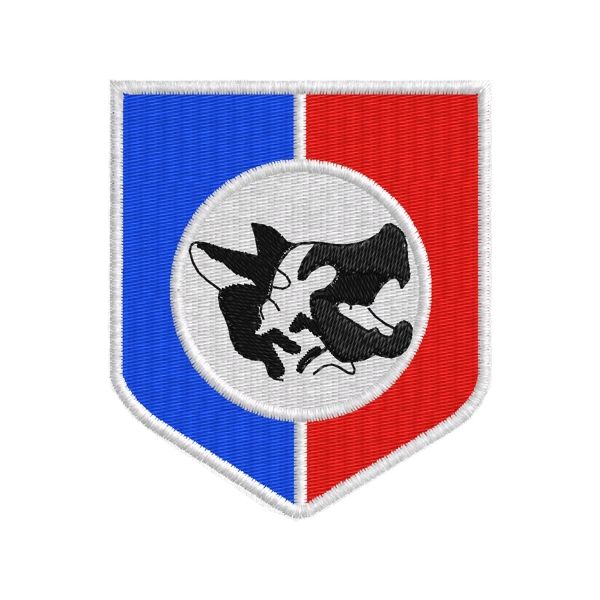 Scudetto ricamato logo Lupo COSENZA  75 mm. in altezza Cod. COS190507