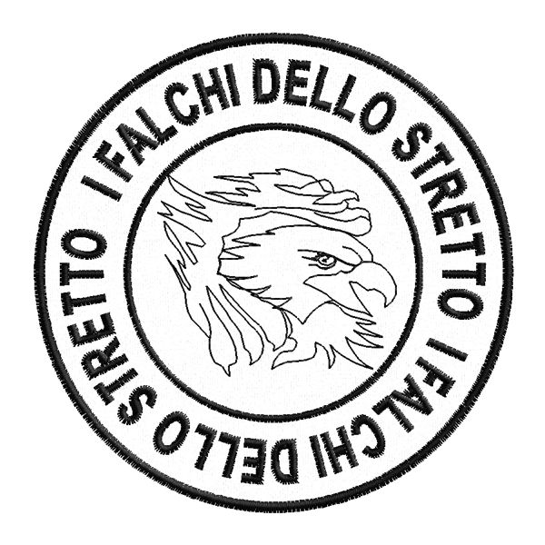 Cod.ENOV003) Patch ricamato I FALCHI DELLO STRETTO  ENOV