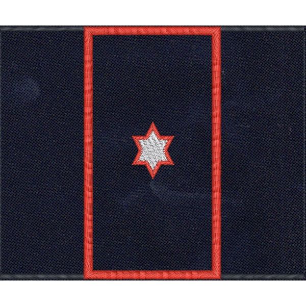 Cod.ENOV124) Gradi su fascia identificativo stella argento bordata di rosso Vice Ispettore Regionale