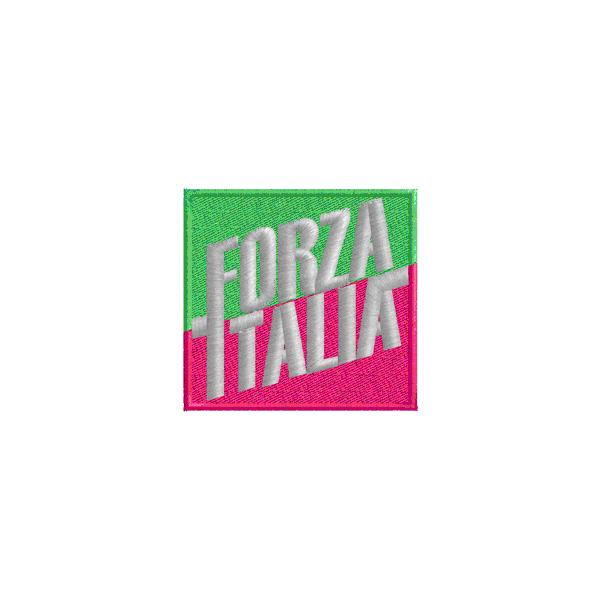 Etichetta ricamata FORZA ITALIA