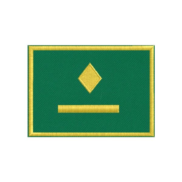 Mostrina G.A.D.I.T. 1 rombo e 1 riga - dorata mm.70 x 50 cod. Gad0111