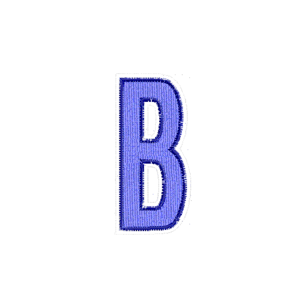 Iniziale ricamata "B"