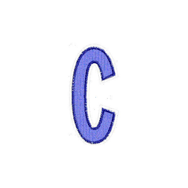 Iniziale ricamata "C"