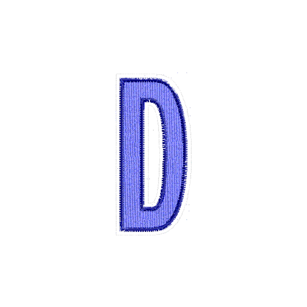 Iniziale ricamata "D"