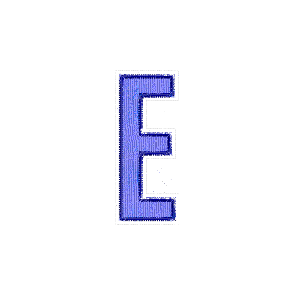 Iniziale ricamata "E"