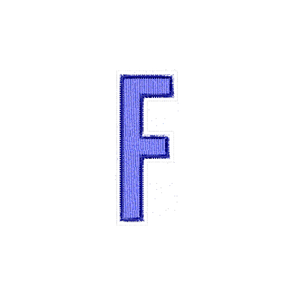 Iniziale ricamata "F"