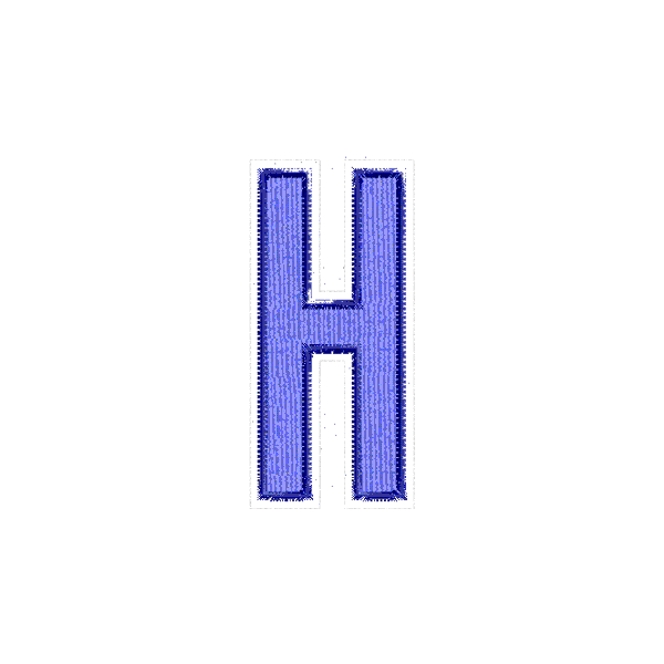Iniziale ricamata "H"
