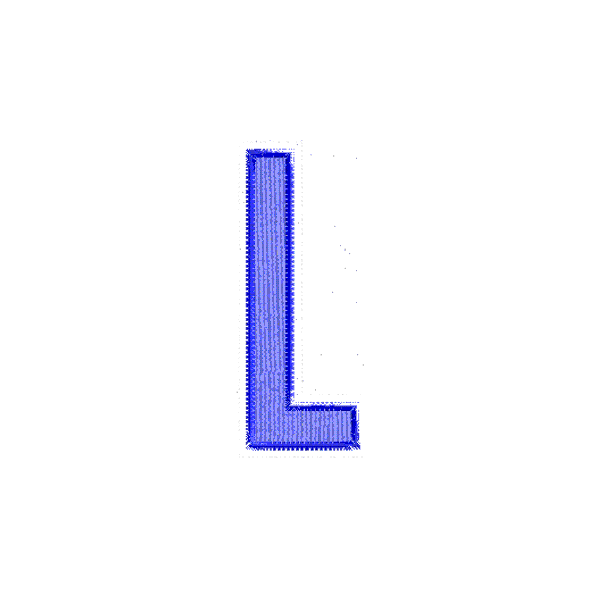 Iniziale ricamata "L"