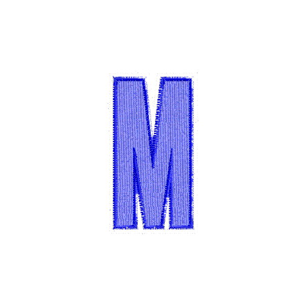 Iniziale ricamata "M"