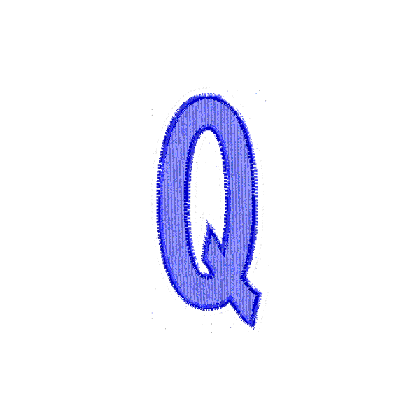 Iniziale ricamata "Q"