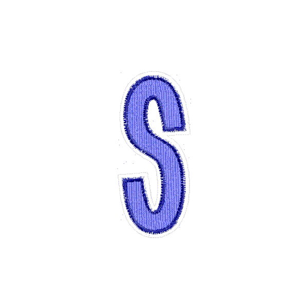 Iniziale ricamata "S"