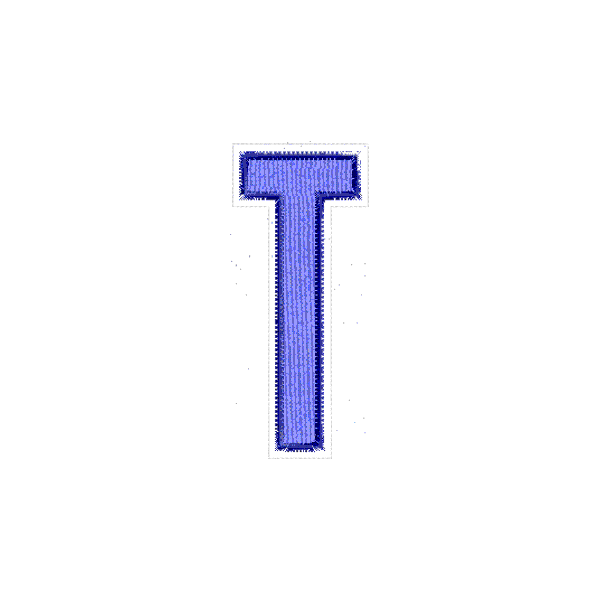 Iniziale ricamata "T"