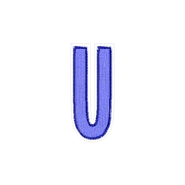 Iniziale ricamata "U"
