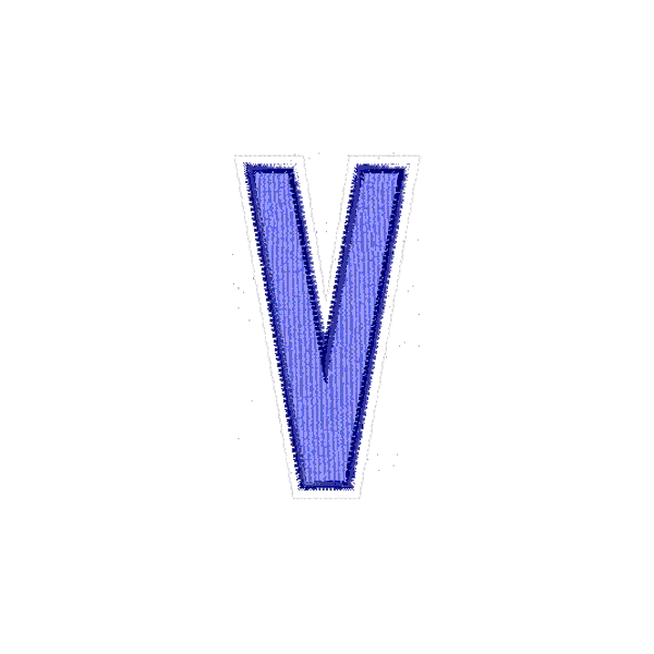Iniziale ricamata "V"