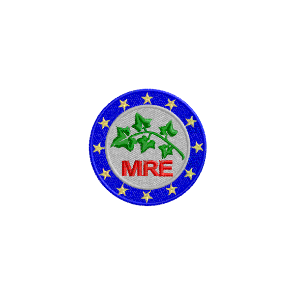 Etichetta ricamata Movimento Repubblicani Europei