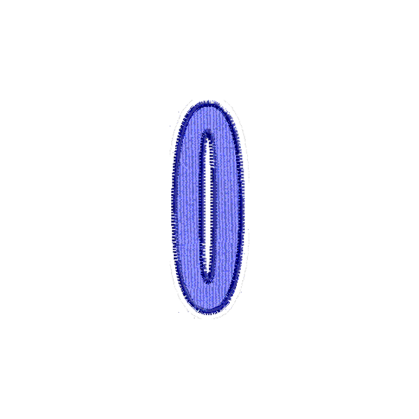 Numero ricamato "0"