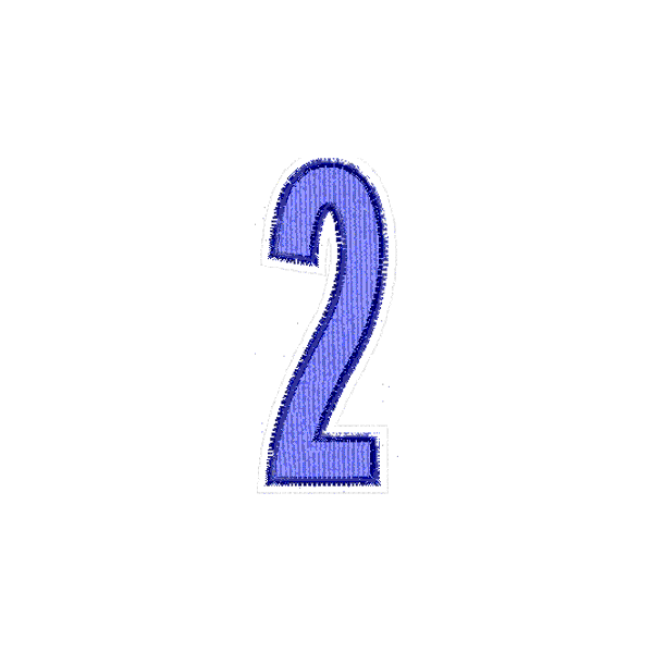 Numero ricamato "2"