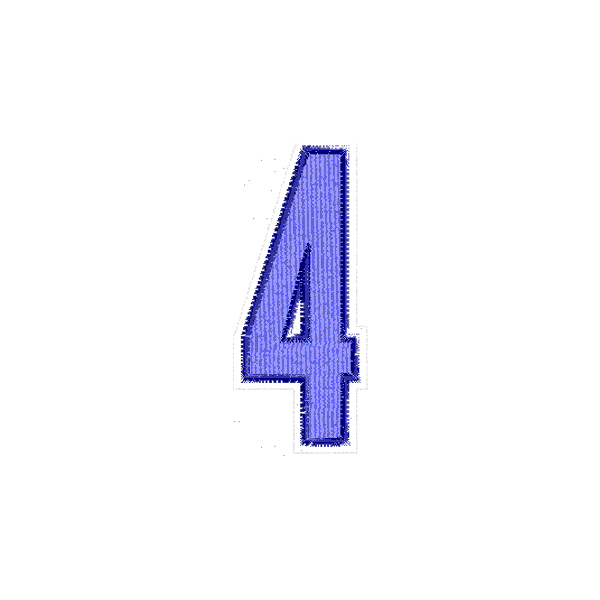 Numero ricamato "4"