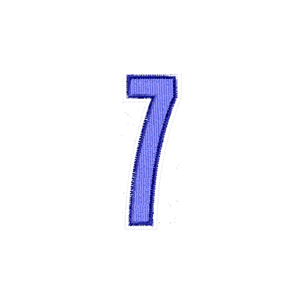 Numero ricamato "7"