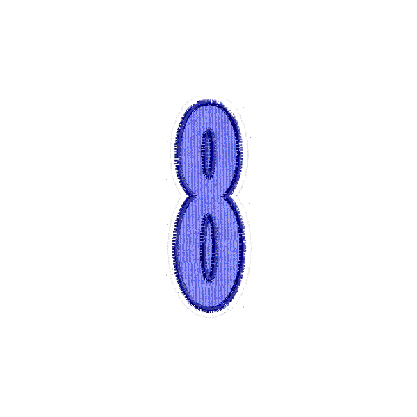 Numero ricamato "8"